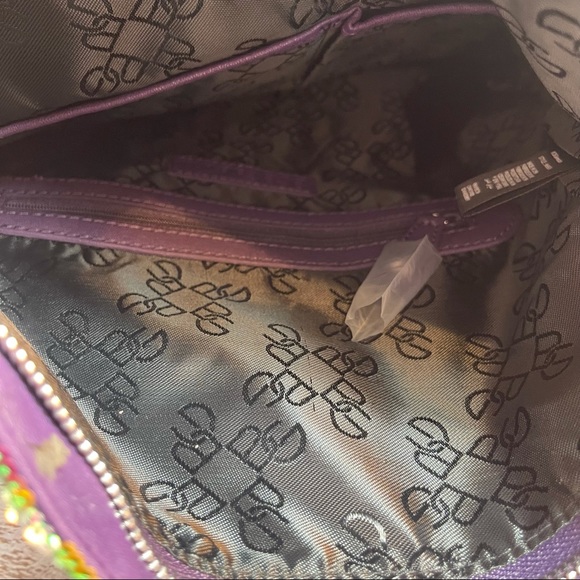 NWT BCBGeneration Multi-Colored Sequin Foldover Clutch Teal - Picture 13 of 16